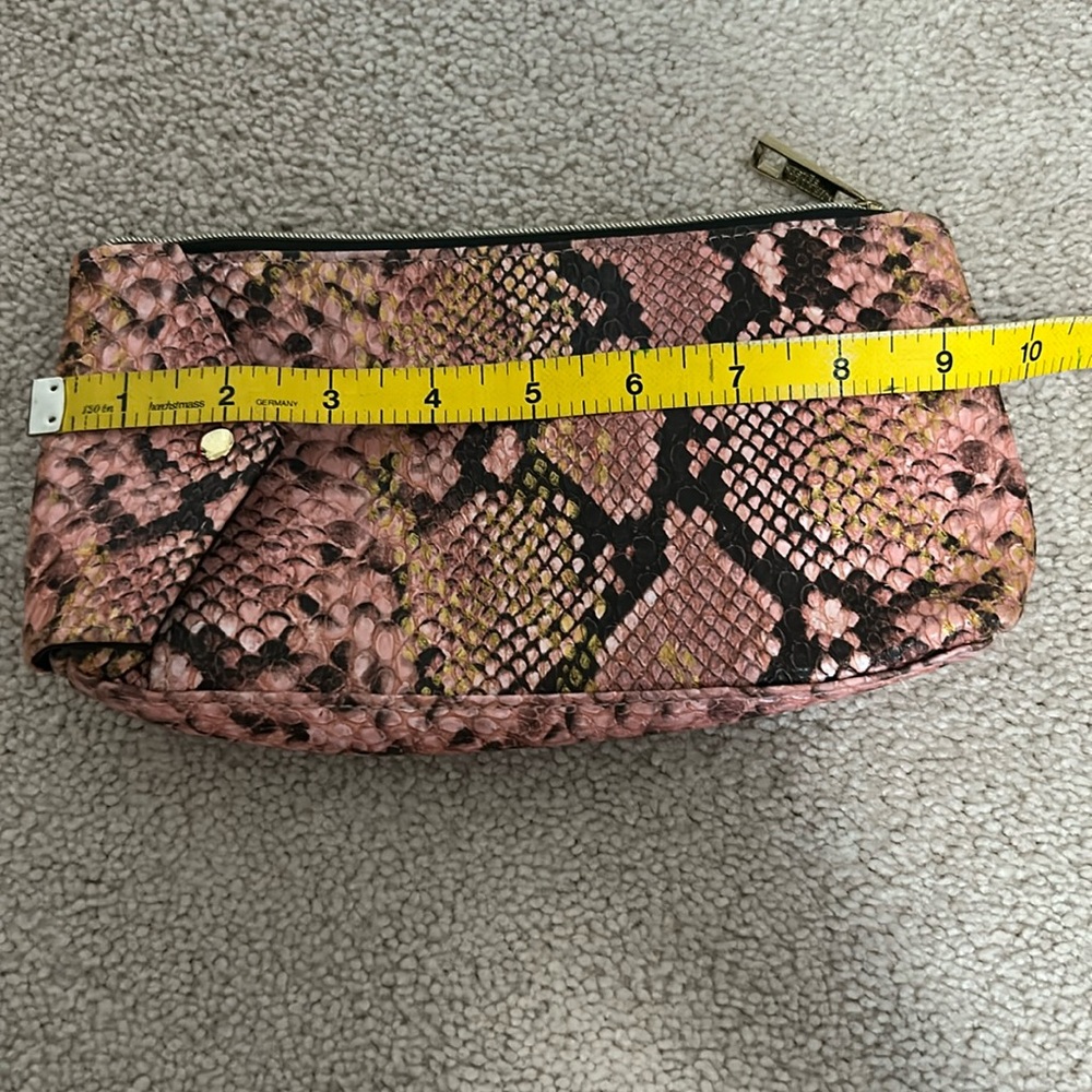 Victoria's Secret Blue and Brown YSL Cosmetic Bag with Snake Print - Picture 4 of 6